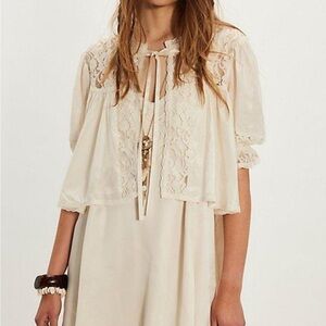 Free people Lenna set Cream Lace Dress